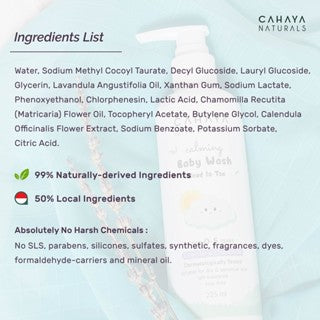 CAHAYA NATURALS CALMING BABY WASH - 225 ML