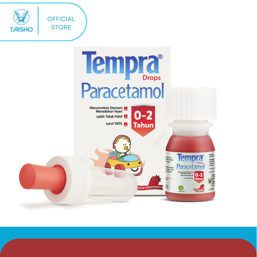 TEMPRA DROPS PARACETAMOL 15ML RASA STRAWBERRY