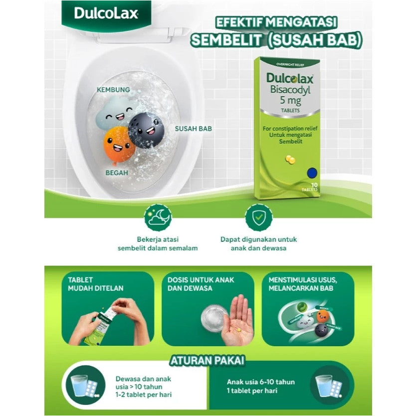 DULCOLAX BISACODYL 5MG 10 TABLET