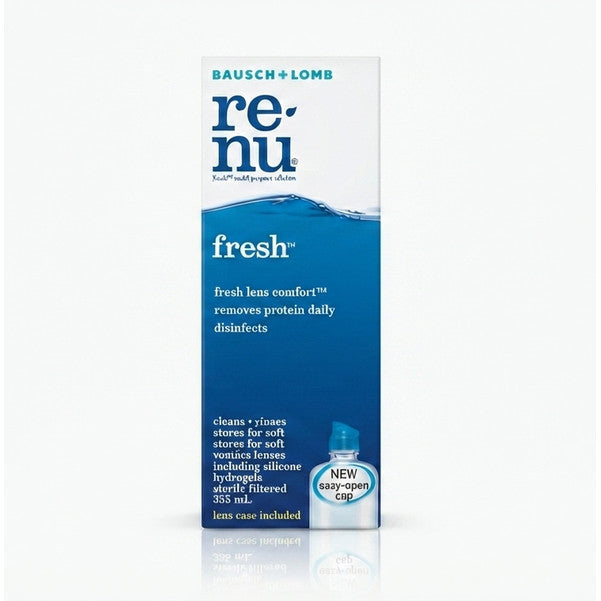 BAUSCH + LOMB RENU FRESH MPS | CAIRAN PEMBERSIH SOFTLENS, CAIRAN LENSA KONTAK, PEMBERSIH LENSA KONTAK, PEMBILAS LENSA KONTAK, AIR CUCI SOFTLENS, PERAWATAN LENSA, MELEMBABKAN LENSA