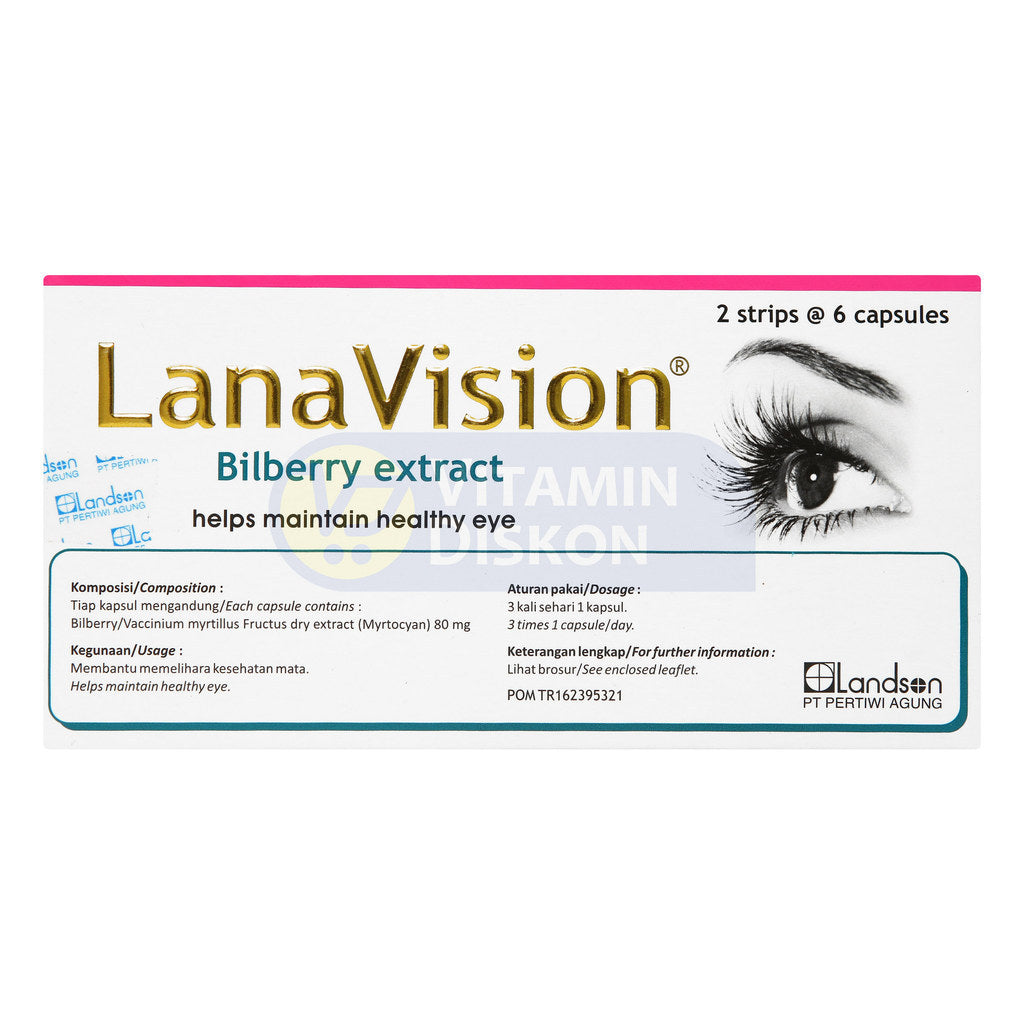 LANAVISION BILLBERRY EXTRACT VITAMIN MATA 1 BOX ISI 2 STRIP
