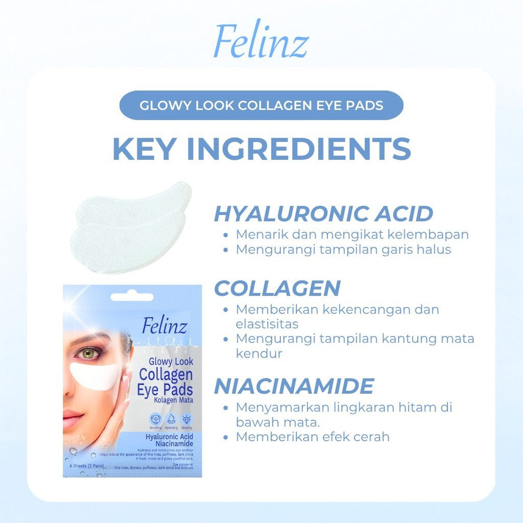 FELINZ COLLAGEN EYE PADS GLOWY LOOK 10 SHEETS