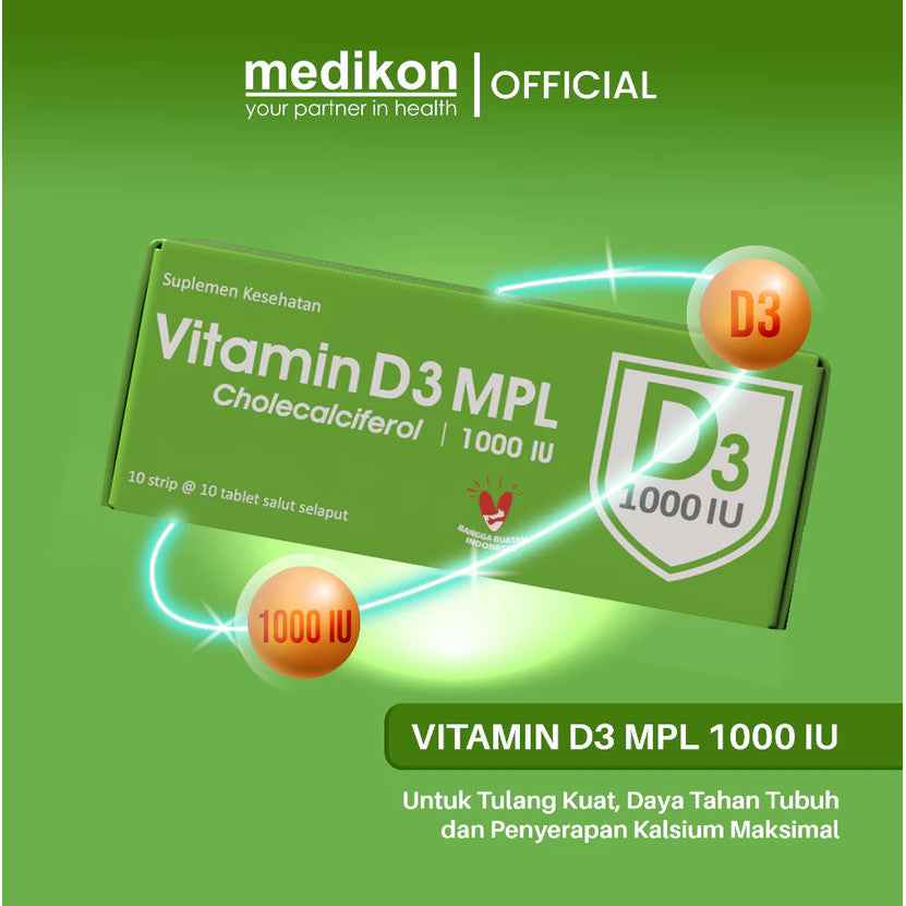 VITAMIN D3 MPL 1000 IU 1 BOX ISI 10 STRIP