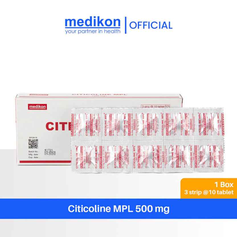 CITICOLINE MPL 500 MG 1 BOX ISI 3 STRIP