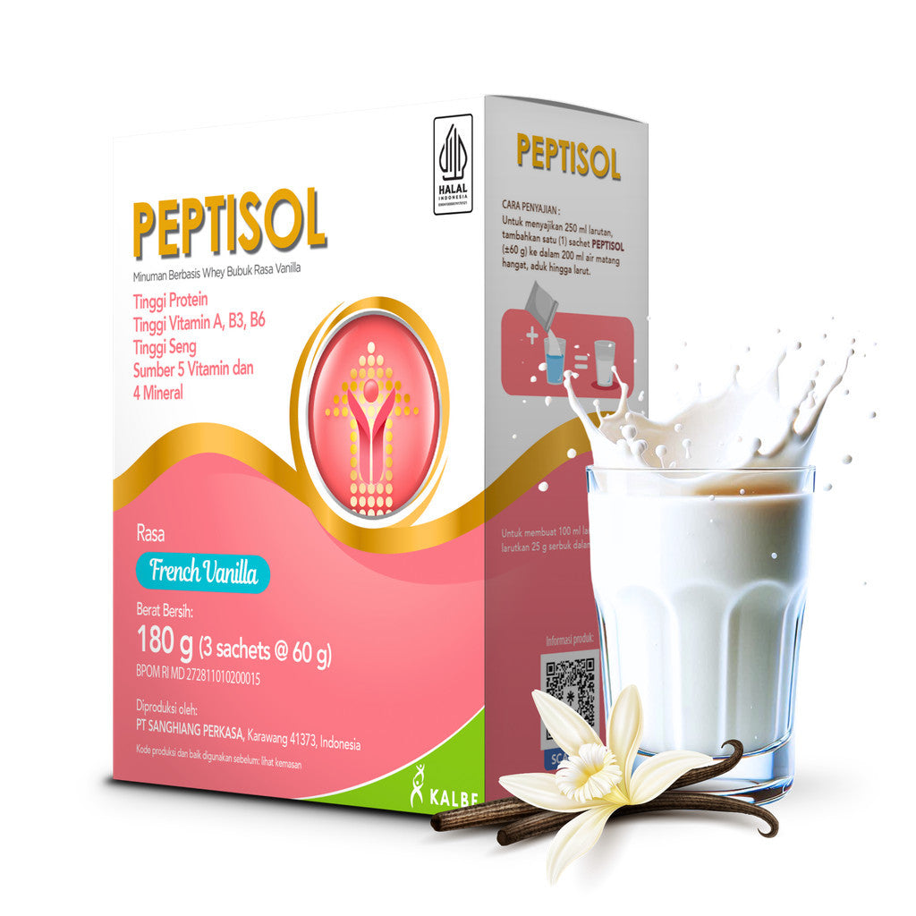 PEPTISOL FRENCH VANILLA 180 GR BOX ISI 3 SACHET