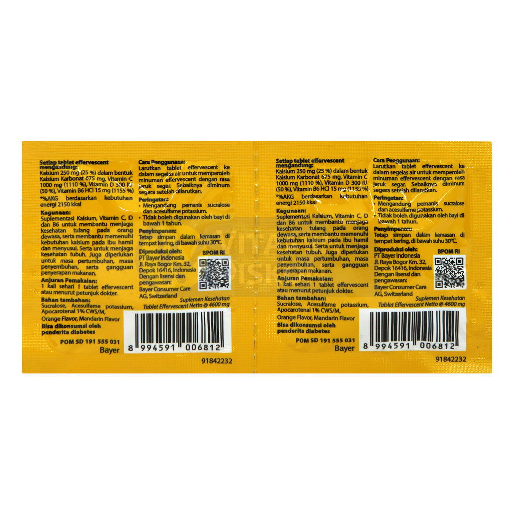 CDR EFFERVESCENT JERUK MANDARIN 2 TABLET