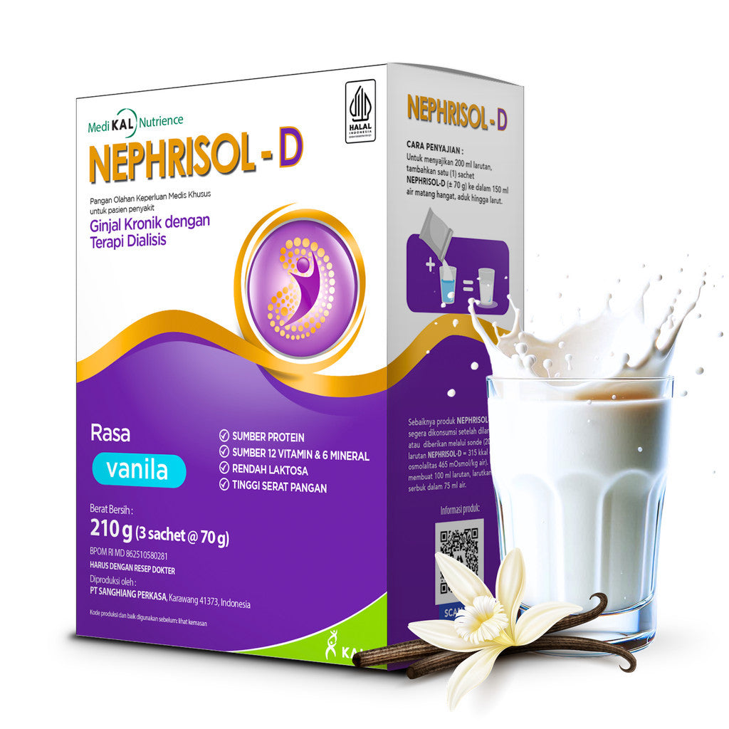 NEPHRISOL-D VANILLA LOW 210 GR BOX ISI 3 SACHET
