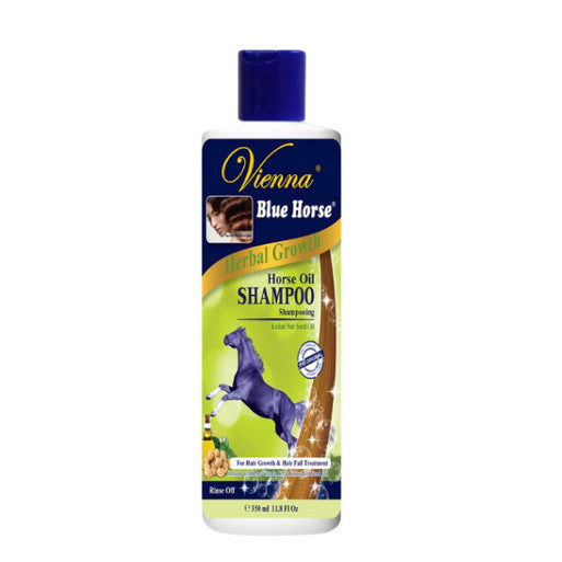 VIENNA BLUE HORSE SHAMPOO HERBAL GROWTH 350ML BOTTLE