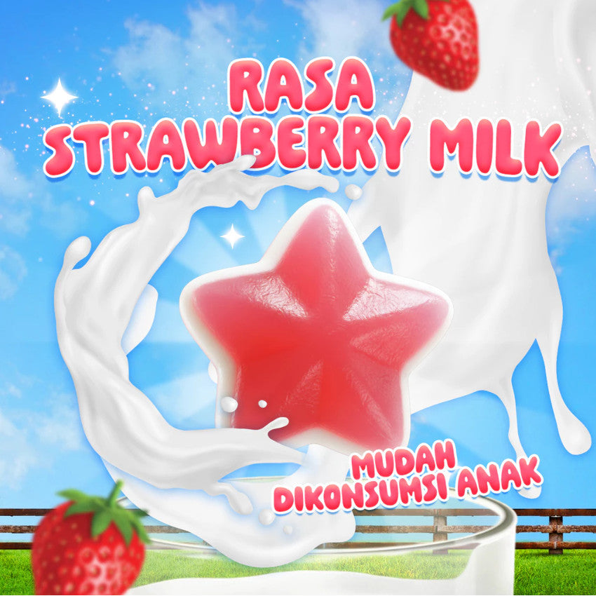 FITKOM GUMMY STRAWBERRY MILK POUCH