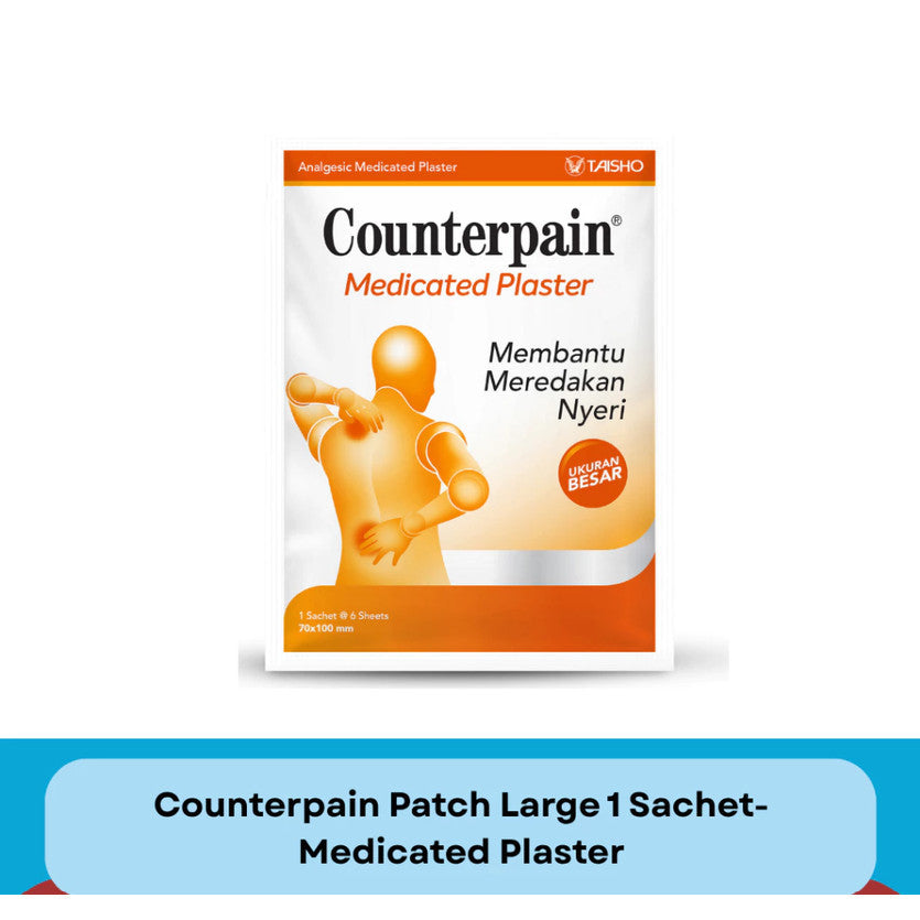 COUNTERPAIN MEDICATE PLESTER MEDIUM 1 SACHET
