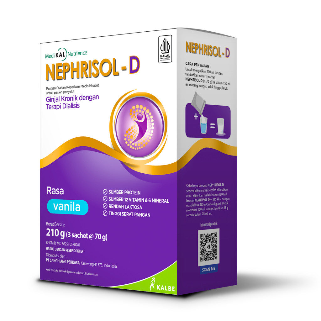 NEPHRISOL-D VANILLA LOW 210 GR BOX ISI 3 SACHET