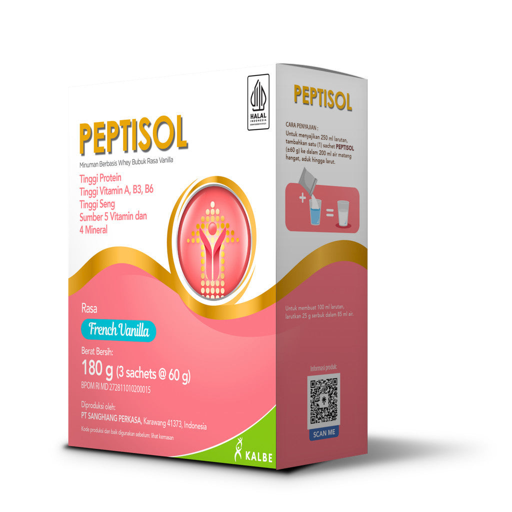 PEPTISOL FRENCH VANILLA 180 GR BOX ISI 3 SACHET