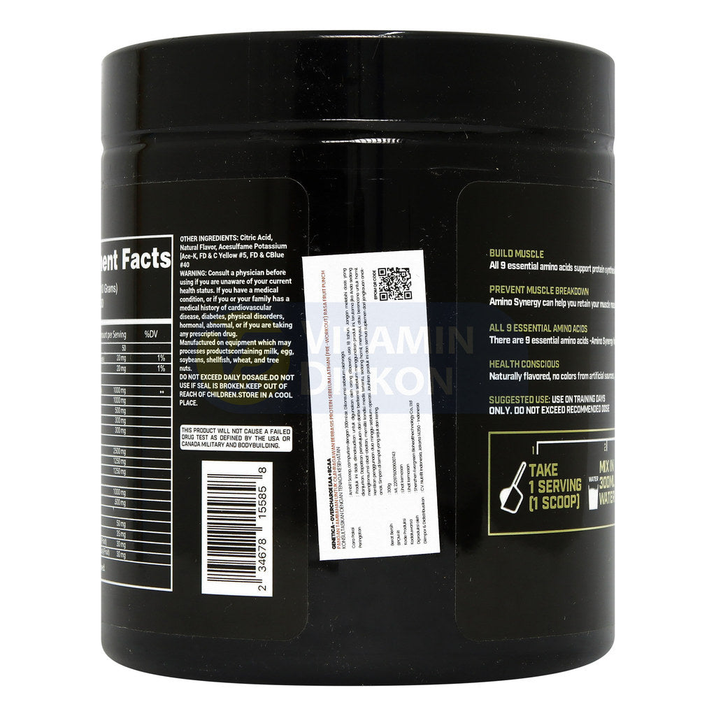 GENETICA OVERCHARGE EAA + BCAA AMINO SYNERGY FRUIT PUNCH 300 GR