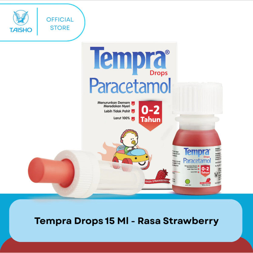 TEMPRA DROPS PARACETAMOL 15ML RASA STRAWBERRY