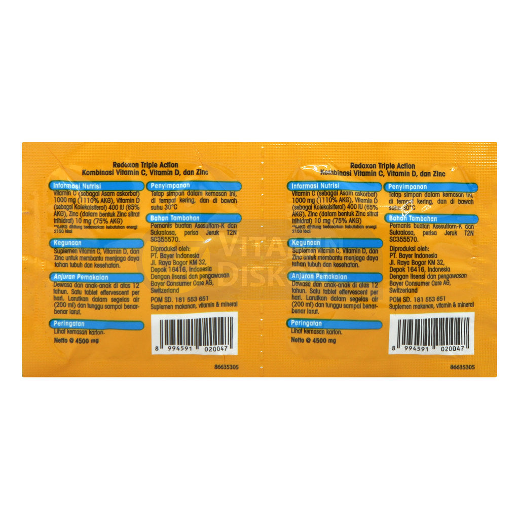 REDOXON EFFERVESCENT JERUK 2 TABLET