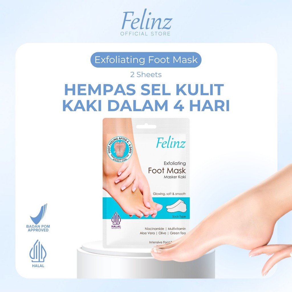 FELINZ EXFOLIATING FOOT MASK 2 SHEETS