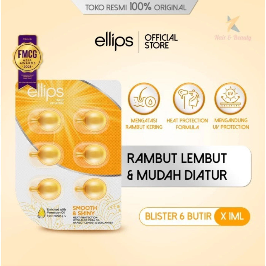 ELLIPS HAIR VITAMIN MOROCCAN OIL SMOOTH AND SHINY 6 PCS Default Title