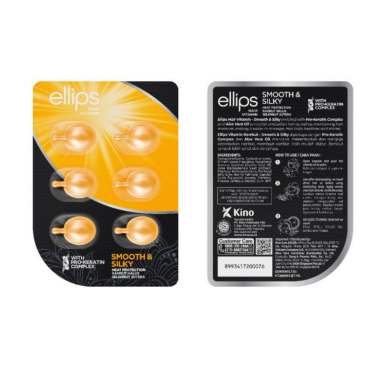 ELLIPS HAIR VITAMIN PRO KERATIN SMOOTH AND SILKY 6 PCS