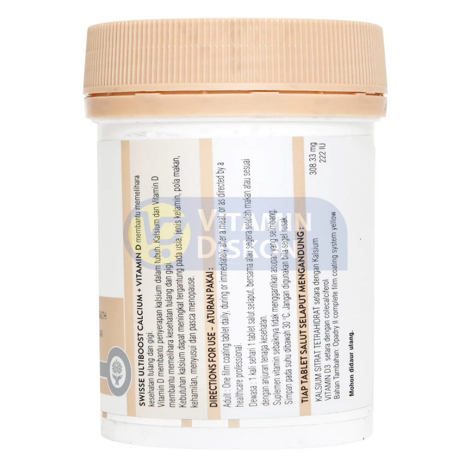 SWISSE ULTIBOOST CALCIUM & VITAMIN D - 90 TAB