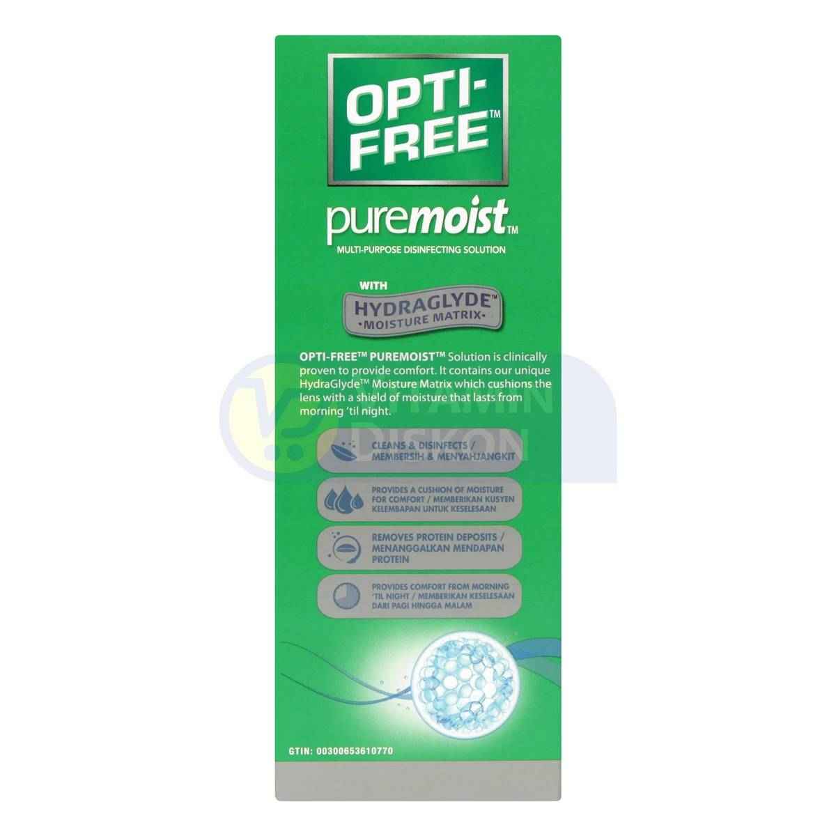 SYSTANE OPTI-FREE PUREMOIST 300ML | CAIRAN PEMBERSIH SOFTLENS, CAIRAN LENSA KONTAK, PEMBILAS LENSA KONTAK, AIR CUCI SOFTLENS