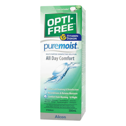SYSTANE OPTI-FREE PUREMOIST 300ML | CAIRAN PEMBERSIH SOFTLENS, CAIRAN LENSA KONTAK, PEMBILAS LENSA KONTAK, AIR CUCI SOFTLENS