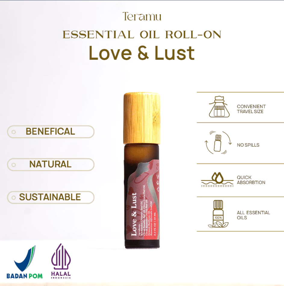 TERAMU OIL ROLL ON ESSENTIAL LOVE AND LUST - 10ML