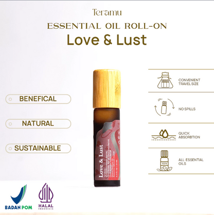 TERAMU OIL ROLL ON ESSENTIAL LOVE AND LUST - 10ML