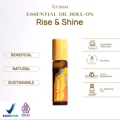 TERAMU OIL ROLL ON ESSENTIAL RISE AND SHINE - 10ML