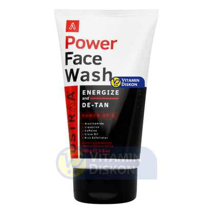 USTRAA POWER FACE WASH ENERGIZE AND DE-TAN - 100 GR
