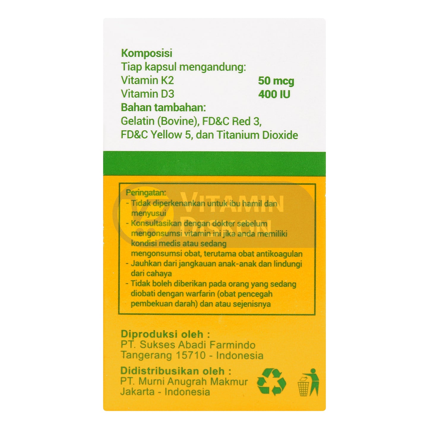 VITALIFE D3+K2 30 KAPSUL