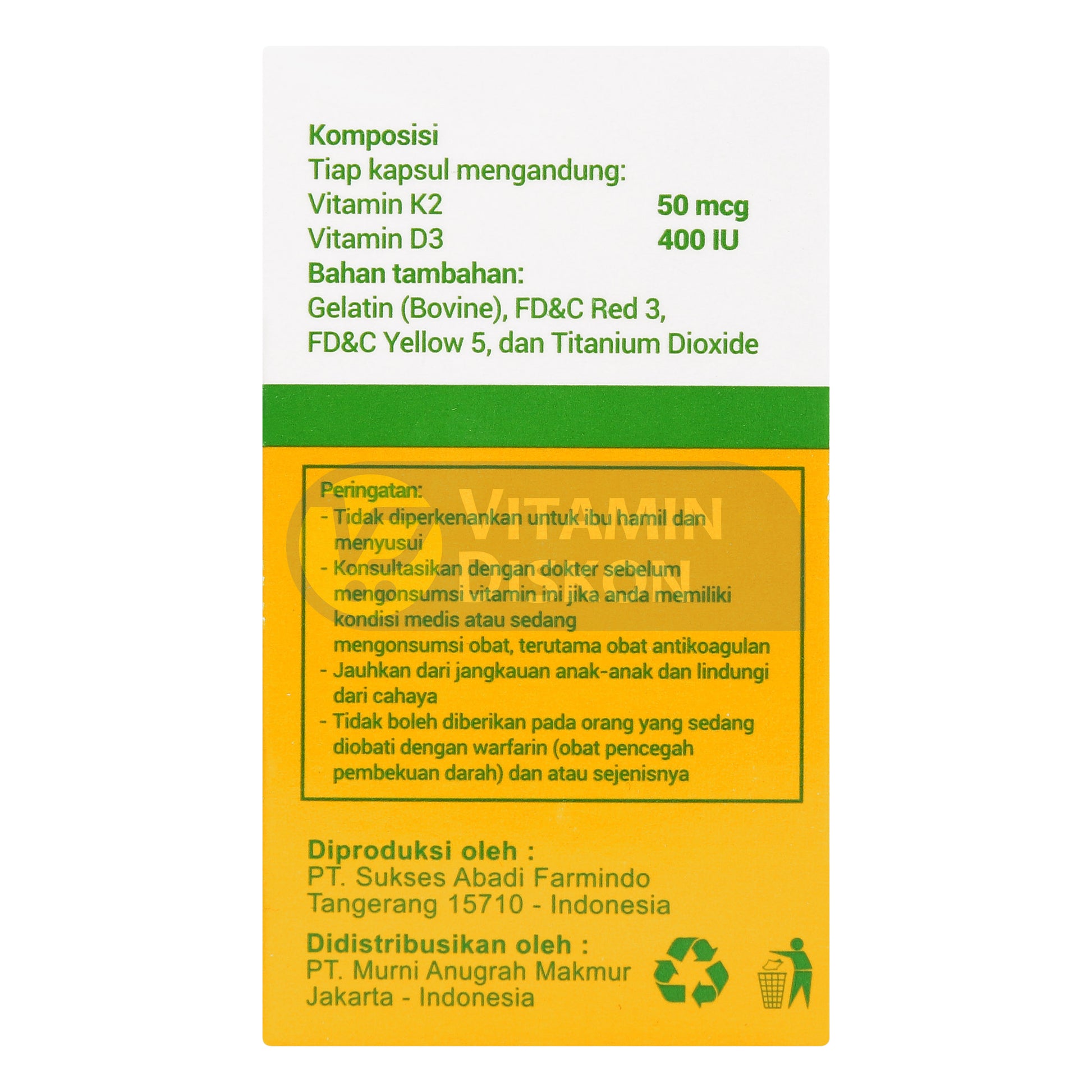 VITALIFE D3+K2 30 KAPSUL