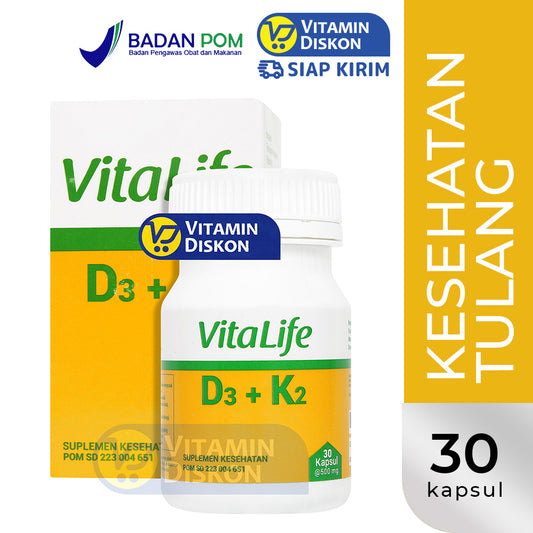 VITALIFE D3+K2 30 KAPSUL