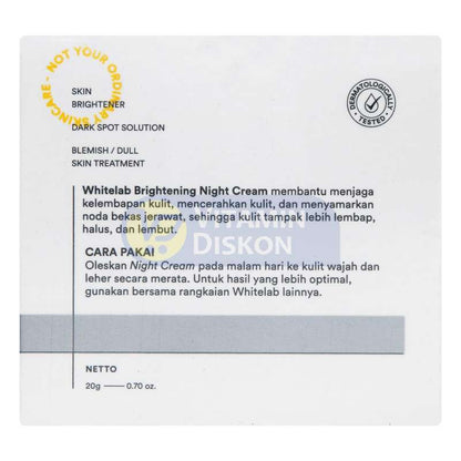 WHITELAB BRIGHTENING NIGHT CREAM 20GR