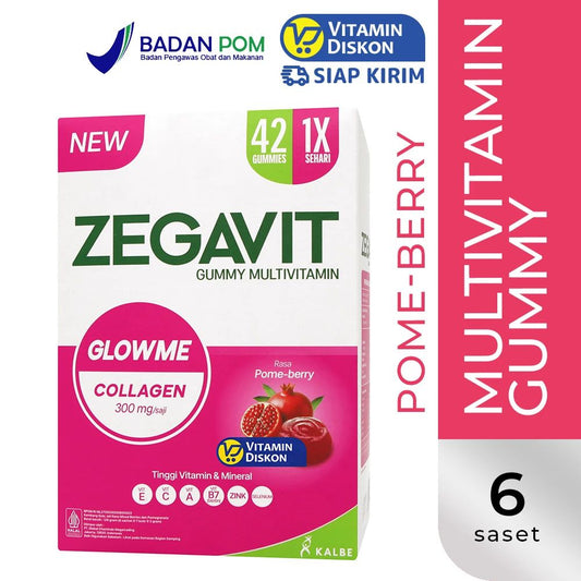 ZEGAVIT GUMMY MULTIVITAMIN GLOWME 1 POUCH ISI 6 SACHET