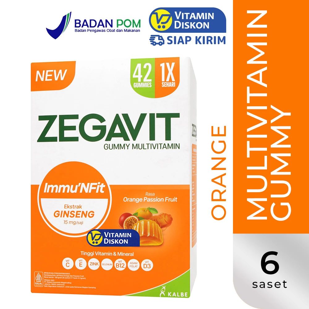 ZEGAVIT GUMMY MULTIVITAMIN IMMU'NFIT 1 POUCH ISI 6 SACHET